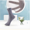 Summer thin male silk socks breathable medium tube black business socks. 