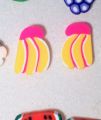 Cute Cartoon & Fruit Stud Earrings Set for Kid Girls – 6, 12 Pairs of Plastic Fun & Colorful Ear Studs. 