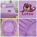 Dansunreve Solid Color Fittedsheet Cartoon Bedsheet Disney Fitted Bedsheets Strawberry Bear Winnie the Pooh Queen Fitted Sheet Soft Washed Breathable Skin-friendly Single King Size Bed Sheet. 