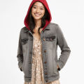 Oversized Ladies Denim Hoodie. 