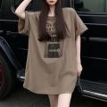 [T-shirt Oversize] (150kg Could Wear) Korean KOL Summer Oversize Women Short Sleeve Plus Size T Shirt Fashion Loose Print Oversize Tops. 