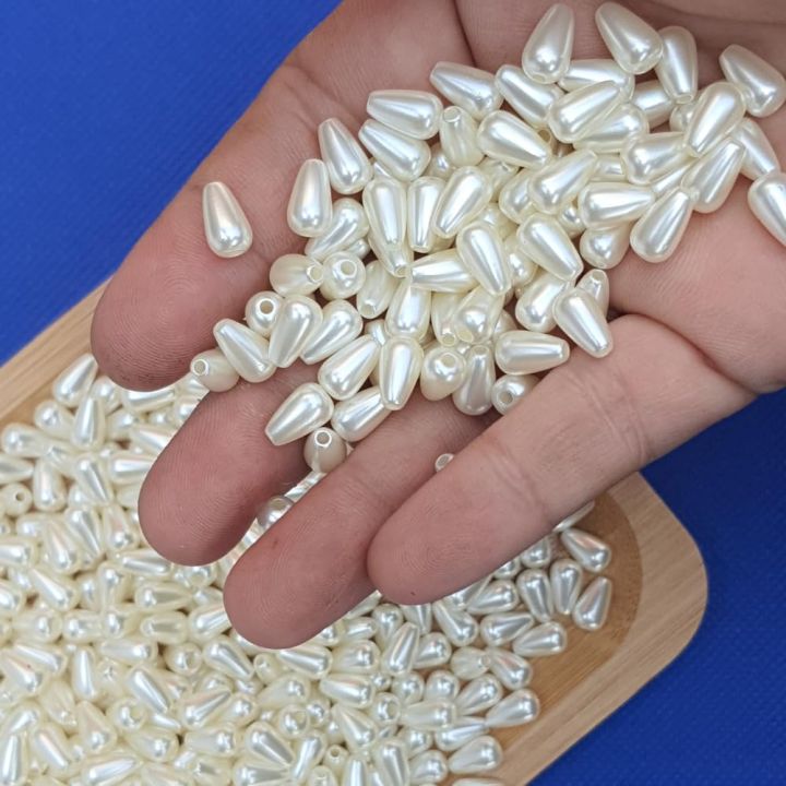 100%20Grams%20Off%20White%20Water%20Drop%20Shape%20Pearlized%20Bead%20Craft%20Material%20for%20Artificial%20Jewelry%20Making,%20Earring,%20Necklaces,%20Bracelet%20Set%20for%20Girls%20and%20Women,%20Decoration%20Items%20-%20Image%203