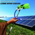 SOLAR PANEL CLEANING BRUSH 20 FEET STAINLESS STEEL EXTENDABLE ROD WATER SYSTEM WITH FREE GIFT SOLAR WIPER AND SOLAR SHAMPOO. 