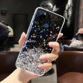 For Realme C25 Cover Fashion Shiny Glitter Starry Space Girls Slim Phone Case Clear Soft TPU Silicone Bumper Shockproof Protective Back Cover. 