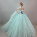 Elegant Evening Wear Princess Large Tailed Wedding Dress Noble Party Gown doll Outfit Best Gift. 