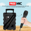 Original Portable Bluetooth Wireless Speaker With FREE Microphone ~ Rechargeable Big Sound System Loud Speaker with Mic ~ High Stereo Bass & Woofer Home MP3 Player Mobile Speaker for PC Computer & Laptop ~ Support USB, SD Card, FM Radio ~ FunBug. 