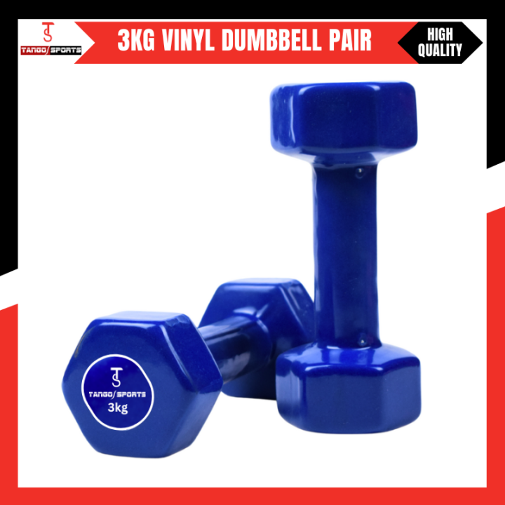 3KG Vinyle dumbells, ladies dumbells, dumbells weight, 3kg Dumbell Pack of 2 ( 3KG+3KG )