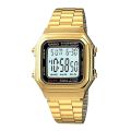 Casio Vintage Youth Black Dial With Golden Colour Bracelet Men's Watch- A178WGA-1ADF. 