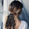 Print Ponytail Elastic Bow Scrunchies Hair Ribbon For Women Elastic Hair Band Girls Hair Ties Hair Accessories. 