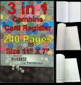 240 Pages 3 in 1 Combine Fair Register Decent Everist 27 Lines Card register Pack of 01 Pcs. 