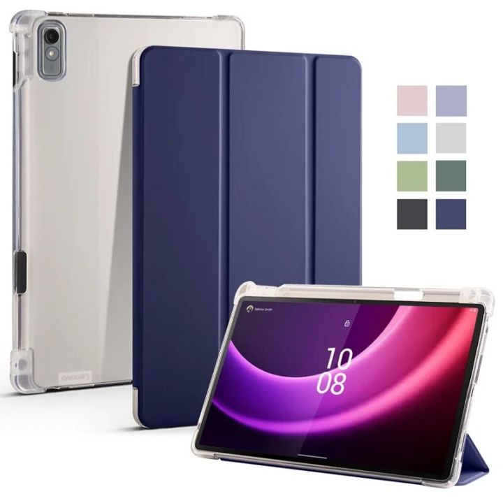 For Lenovo Tab P11 2nd Gen Case With Pen Holder Trifold PU Leather Soft Back Stand Tablet For Lenovo Tab P11 Gen 2 tb350fu Case