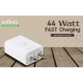 Infinix Original 45W Fast Charger | Original Infinix 45W Fast Charging Adapter with Cable | Infinix 45 Watt  Box Pulled Original Power Adaptor with 100cm Cable for Note 20, Note 30, 40, 40pro 5G, Zero 30, Zero x,Zero x Pro Zero 20, Gt 20, Gt 50pro,Hote 40. 