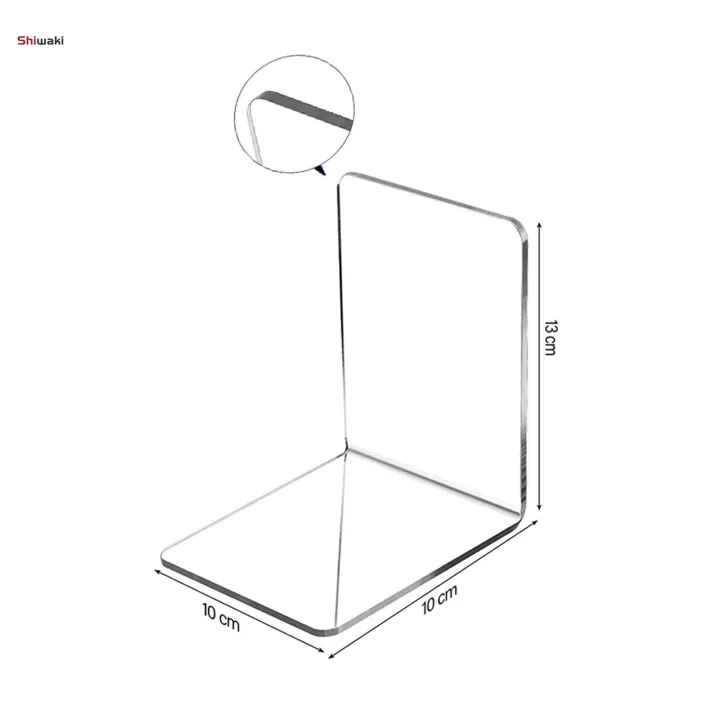 Acrylic%20Bookend%20for%20Shelves%20Books%20Stopper%20Non%20Slip%20Book%20Support%20Clear%20Bookends%20for%20Bookcase%20Library%20Small%20and%20Medium%20Size%20Books%2013x10x10cm%20-%20Image%202