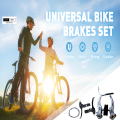 Mountain Bike Linear V-Brake Set Front and Rear Bike Brakes Set Universal Bike Brakes Mountain Bike Replacements for Most Bicycles and 2 Pieces Mountain Bike Brake Cables and brake Levers. 