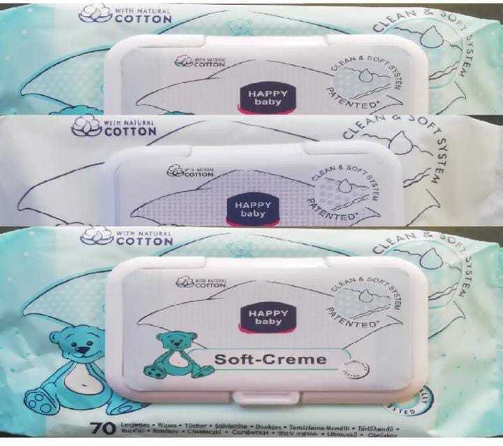 HAPPY Baby soft cream wipes pcs