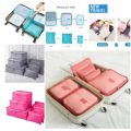 Travel Storage Cube Bag 6 Pcs Set Organize Pouch Luggage Organizers Zip Bags Laundry Pouch Clothes Packing Cube. 