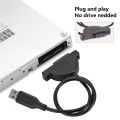 Grwibeou USB 2.0 to Mini Sata II 7+6 13Pin Adapter For Laptop CD/DVD ROM Slimline Drive Converter Cable Screws Steady Style. 