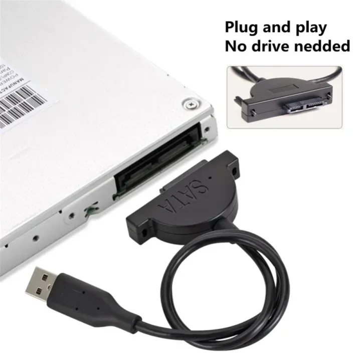 Grwibeou%20USB%202.0%20to%20Mini%20Sata%20II%207+6%2013Pin%20Adapter%20For%20Laptop%20CD/DVD%20ROM%20Slimline%20Drive%20Converter%20Cable%20Screws%20Steady%20Style%20-%20Image%203