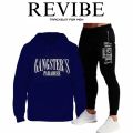 REVIBE - White Gangster Printed Tracksuit For Men - Hoodies For Men. 