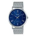CASIO BLUE DIAL WITH MESH BRACELET MEN'S WATCH - MTP-B110M-2AVDF. 