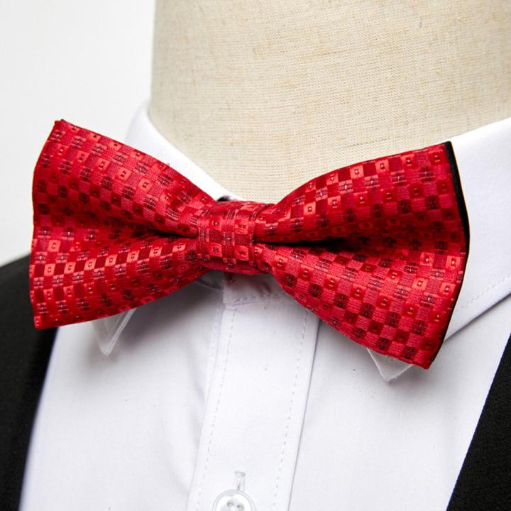 Picture of Men's polyester silk new pattern bow tie formal dress wedding etiquette ...
