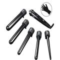 5 In 1 Curling Iron Wand Set With 5 Interchangeable Hair Curler Ceramic Barrels And Protective Gloves, Black. 