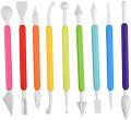 9 Pcs Fondant Cake Decorating Sugarcraft Modelling Tools -Flower Cake Mold Decorating Tools Sculpting Modeling Set. 