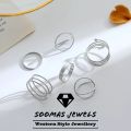 Pack of 6 Rings For Girls Vintage Jewelry Joint Finger Ring Gold Black Silver Stackable Rings Set For Women Birthday Gift For Girl 6 Pieces Rings For Girls Wedding Gift Anniversary Gift For Women Soomas Mart Rings. 