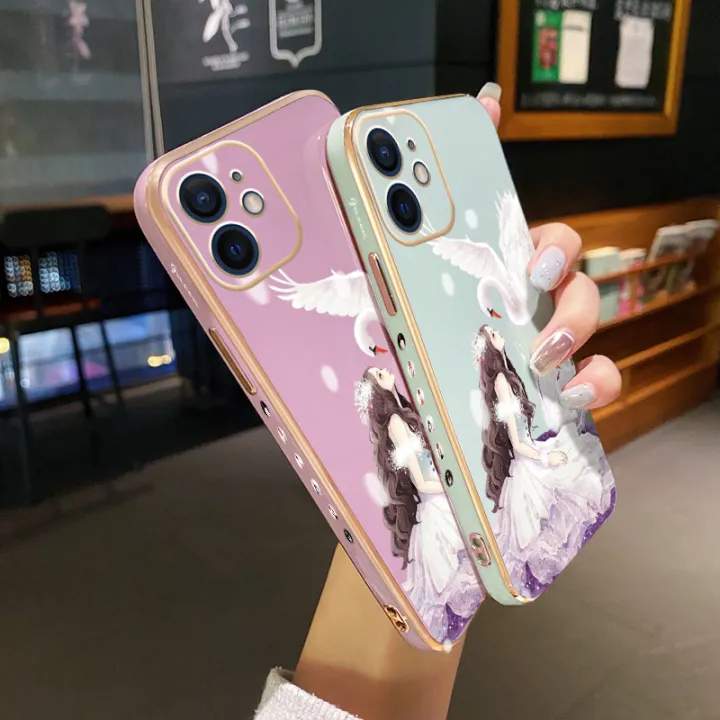 JIUMOO%20For%20OPPO%20A12%20Case%20Plating%20Side%20Edge%20Square%20New%20Design%20Clear%20Princess%20Girl%20Phone%20Cases%20Pattern%20Silicone%20Casing%20Full%20Back%20Cover%20Camera%20Protect%20Shockproof%20Softcase%20-%20Image%206