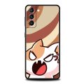 Cute Cat Cartoon Case For Samsung Galaxy S22 Ultra S21 S20 FE 5G S10 S9 S24 Plus S10E S23 Phone Cover Black Silicone. 