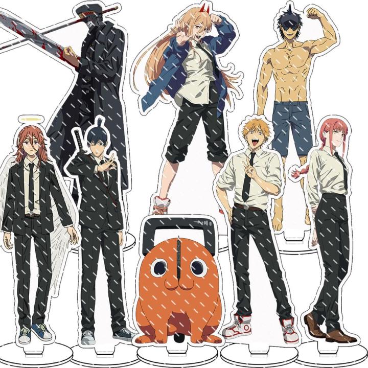 Anime Manga Chainsaw Man Acrylic Stand Pochita Makima Power Cosplay Accessories Cute Collection Bag Pendant Keychain Fans Gifts