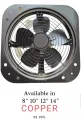 Exhaust Fan Fully Metal Body 220 V Black 1 Year Warranty Exhaust Fan 99.9% pure Copper Winding. 