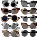 Cosplay Vintage Victorian Rivet Gothic Steampunk Unisex Cool Men Women Welding Goggles Cosplay Vintage Glasses Eyewear. 