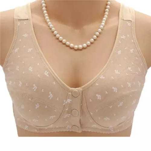 Wide Strap Front Open 3 Button Nursing Bra