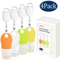 Pcs Portable Hand Sanitizer Dispenser Travel Bottles 1.3OZ Empty Bottles For Toiletries With Stretchable Lanyard, Leak Proof, Squeezable 4. 