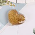 Water Glitter Heart Shape Pop Socket for Girls, Mobile/Tablet Stand, Anti-Slip, Reusable Adhesive. 