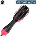 Electric 3 in 1 Hot Air Brush, Professional Hair Straightener Hair Curler Hair Blower Brush, Hair Dryer and Styler Volumizer Comb, Ceramic Coated Hair Curler Straightener Dryer Rotating Brush,. 