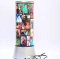Customized auto rotating digital photo lamp. 