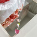 Sweet Cute Strawberry Mobile Phone Lanyard Lovely Fruits Phone Chain For Girls Y2K Aesthetic Cellphone Keychain MIRRORRR. 