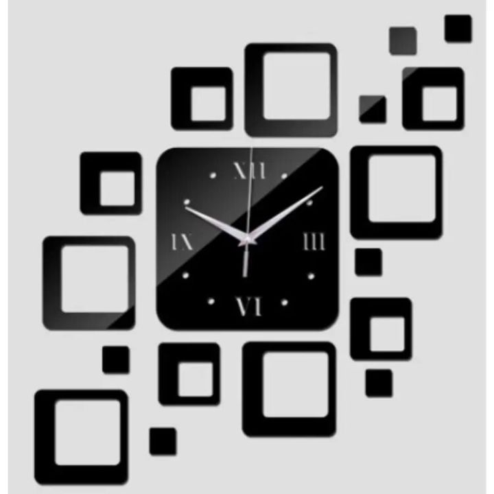 Boxes Clock , Box clock Reverse Frameless Creative Wall Clock | Clock Big Size Wall Clock I Wooden Material Wall Clock Beautifull For Bedroom Or Office Wall
