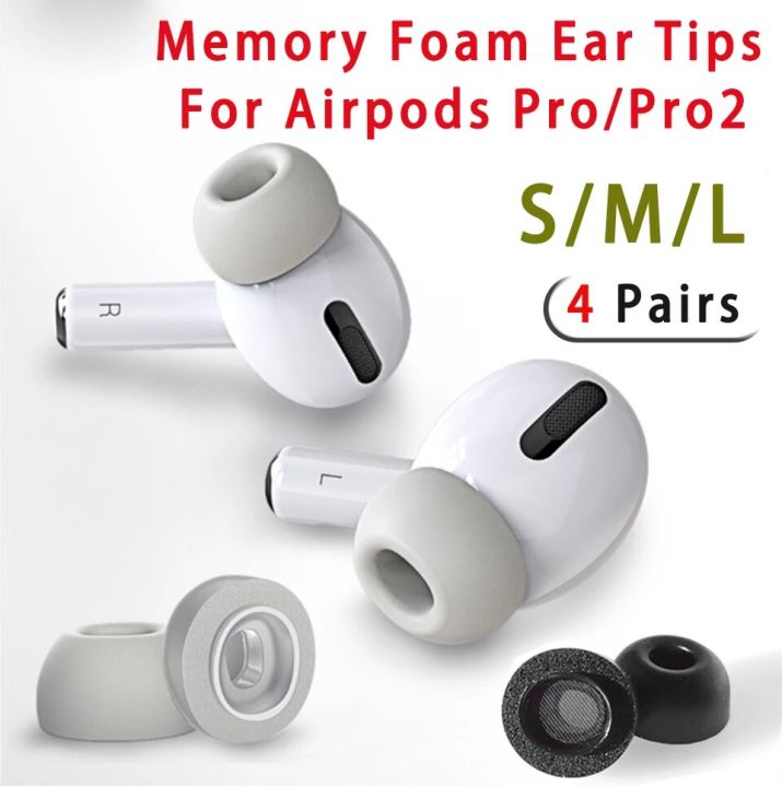 Memory Foam Ear Tips For Apple Airpods Pro 2 Anti Noise Ear Plugs Earbud Tips For Air Pods Pro 1 Replacement Eartips Accessories