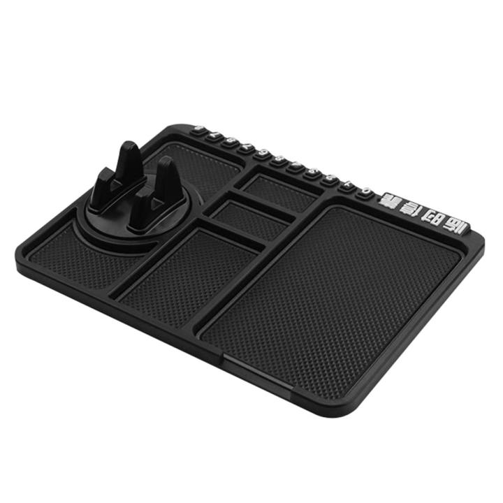 Anti-slip Multifunctional Car Dashboard Mat Keys Cell Phone Stand Holder Pad