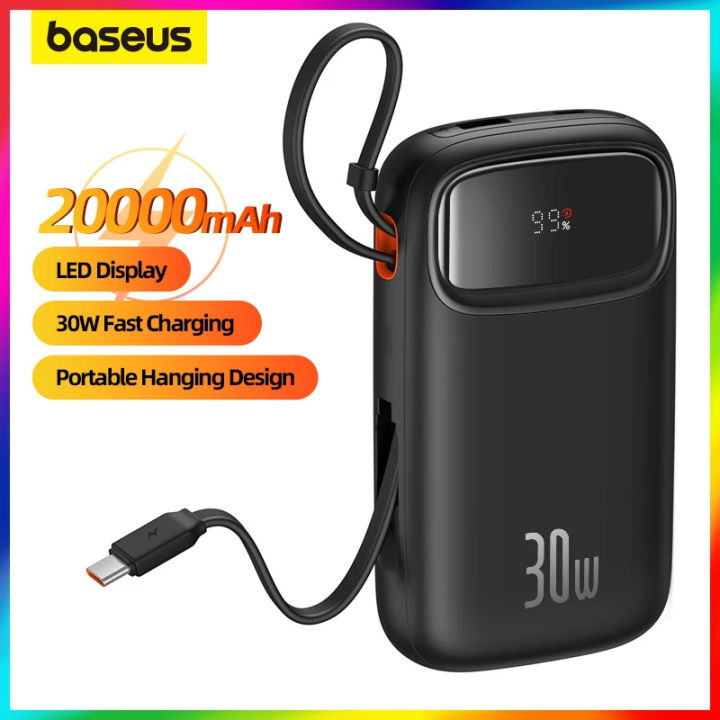 Baseus 30W 20000mAh Power Bank, Portable Super Fast Charging Powerbank for Samsung/iPhone/Xiaomi & More