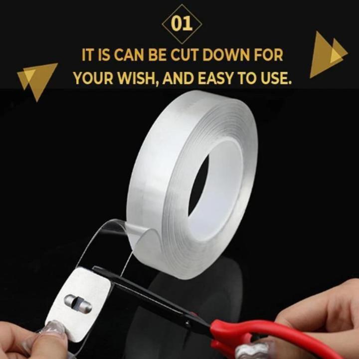 Nano Tape 3 Meter Double sides Transparent Silicone Strong Adhesive