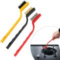 3 Pcs Wire Brush Set includes Steel , Brass &Nylon Brush Cleaning Metal & Rust cleaners, stove cleaning brush. 