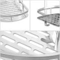 2 Layer  Aluminium Bathroom Corner Shelf - Silver. 