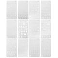 12 Pcs Alphabet Stencils Reusable Letter Painting Stencils Plastic DIY Drawing Spraying Scale Templates. 