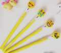 Pack of 4 Funny emoji smiley face pencils For Kids - School office Stationery Gifts. 