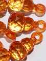 Beads for DIY Crafts.  White, Yellow, Pink, and Orange Drop Tussle (Latkan) Acrylic Beads. Pack of 40gms Beads, For DIY Jewelry Making, Jewelry, And Dress Accessories.. 