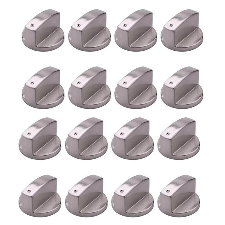 Brushed Metal Gas Stove Knobs Cooker Control Switch Range Oven Knobs Cooktop Burner Knob Switch(16Pcs 6mm Shaft Core)